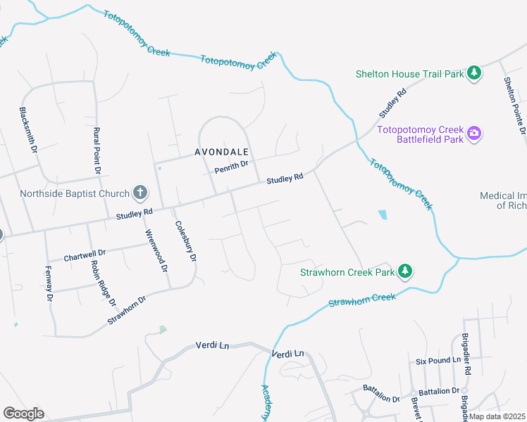 map of restaurants, bars, coffee shops, grocery stores, and more near 7341 Sedgemoor Circle in Mechanicsville