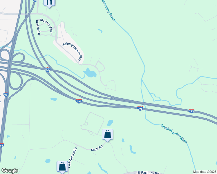 map of restaurants, bars, coffee shops, grocery stores, and more near 111 Carriage Point Lane in Glen Allen
