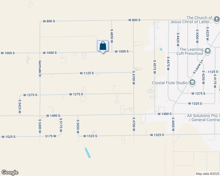 map of restaurants, bars, coffee shops, grocery stores, and more near 4854 West 1275 South in Cedar City