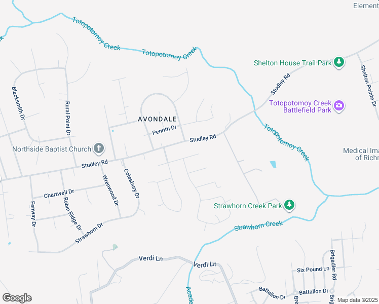 map of restaurants, bars, coffee shops, grocery stores, and more near 7338 Sedgemoor Circle in Mechanicsville