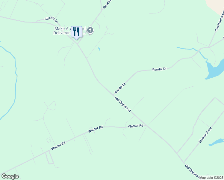 map of restaurants, bars, coffee shops, grocery stores, and more near 3241 Old Virginia Street in Urbanna