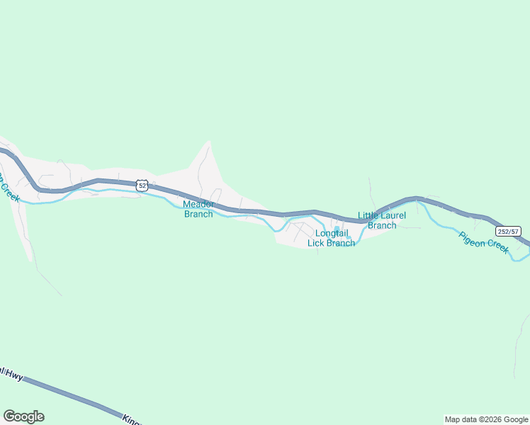 map of restaurants, bars, coffee shops, grocery stores, and more near County Route 252/57 in Delbarton
