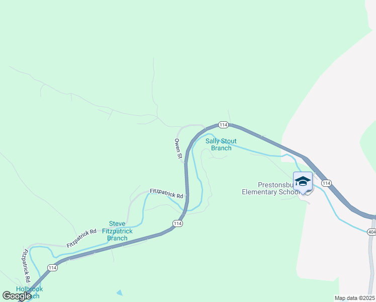 map of restaurants, bars, coffee shops, grocery stores, and more near Kentucky 114 in Prestonsburg