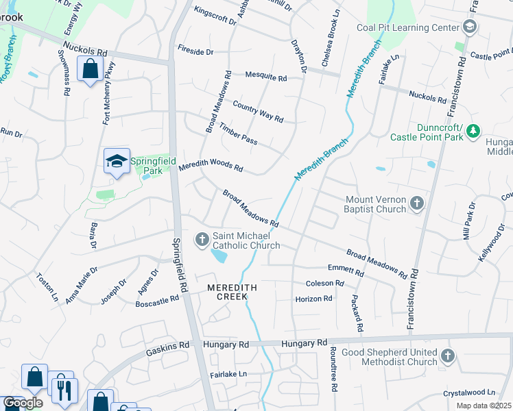 map of restaurants, bars, coffee shops, grocery stores, and more near 4903 Snowshoe Court in Glen Allen