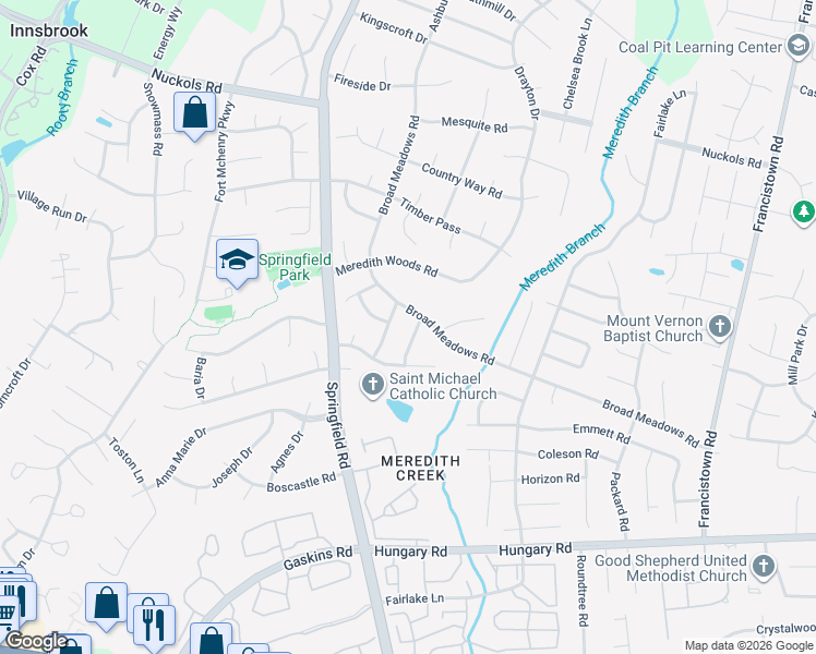 map of restaurants, bars, coffee shops, grocery stores, and more near 4810 Tahoe Court in Glen Allen