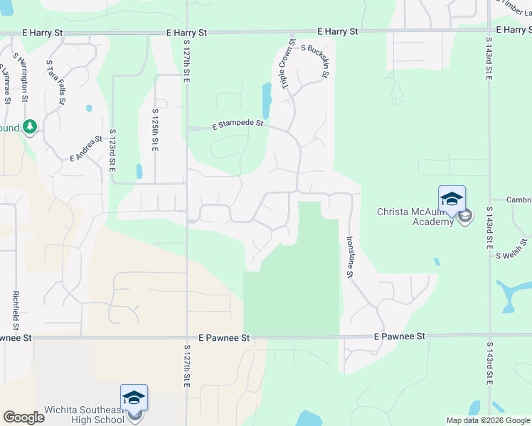 map of restaurants, bars, coffee shops, grocery stores, and more near 2042 S Sierra Hills St in Wichita