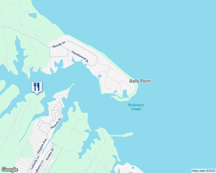 map of restaurants, bars, coffee shops, grocery stores, and more near 209 Kilmer Drive in Urbanna