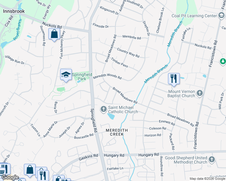 map of restaurants, bars, coffee shops, grocery stores, and more near 4810 Tahoe Court in Glen Allen