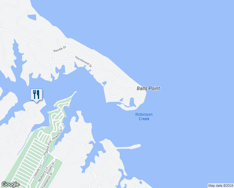 map of restaurants, bars, coffee shops, grocery stores, and more near 219 Kilmer Drive in Urbanna