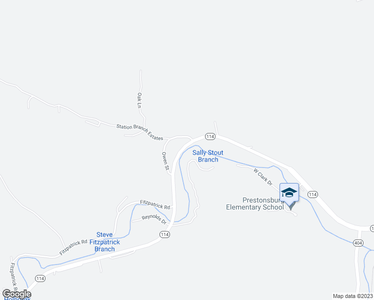 map of restaurants, bars, coffee shops, grocery stores, and more near 415 Woodland Hills Road in Prestonsburg