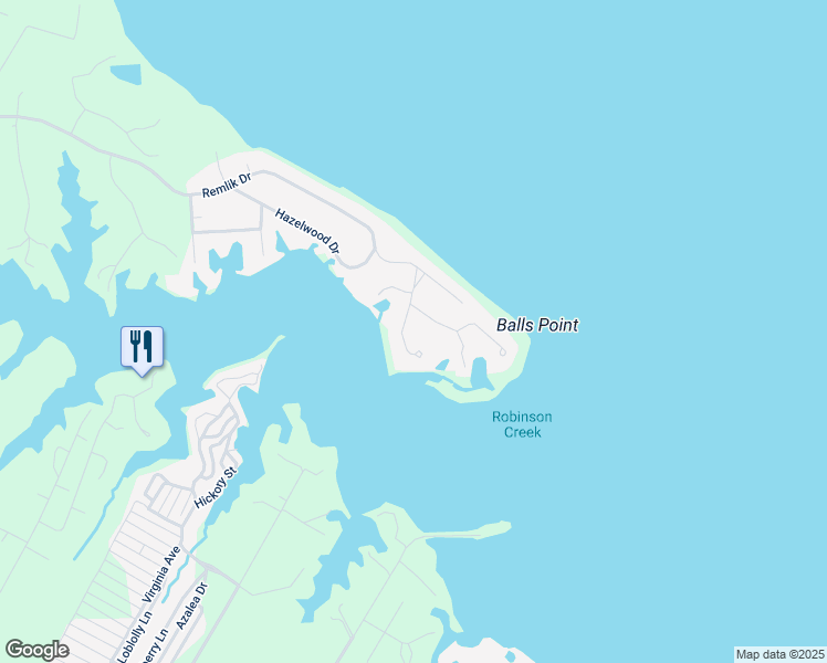 map of restaurants, bars, coffee shops, grocery stores, and more near 143 Kilmer Drive in Urbanna