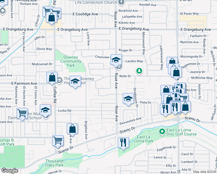 map of restaurants, bars, coffee shops, grocery stores, and more near 1713 Iris Court in Modesto