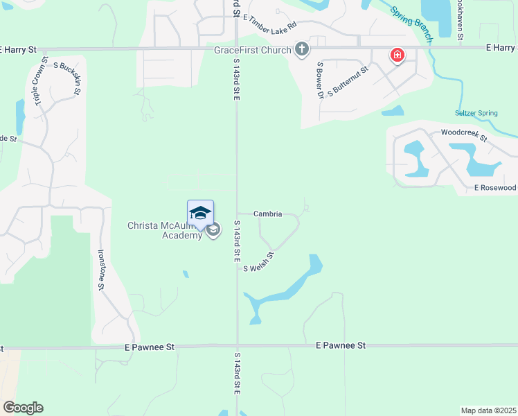 map of restaurants, bars, coffee shops, grocery stores, and more near 14504 Cambria in Wichita