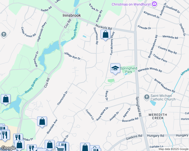 map of restaurants, bars, coffee shops, grocery stores, and more near 10933 Virginia Forest Court in Glen Allen