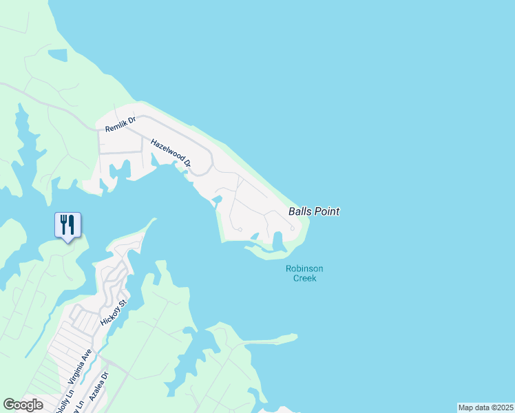 map of restaurants, bars, coffee shops, grocery stores, and more near 89 Kilmer Point Drive in Urbanna