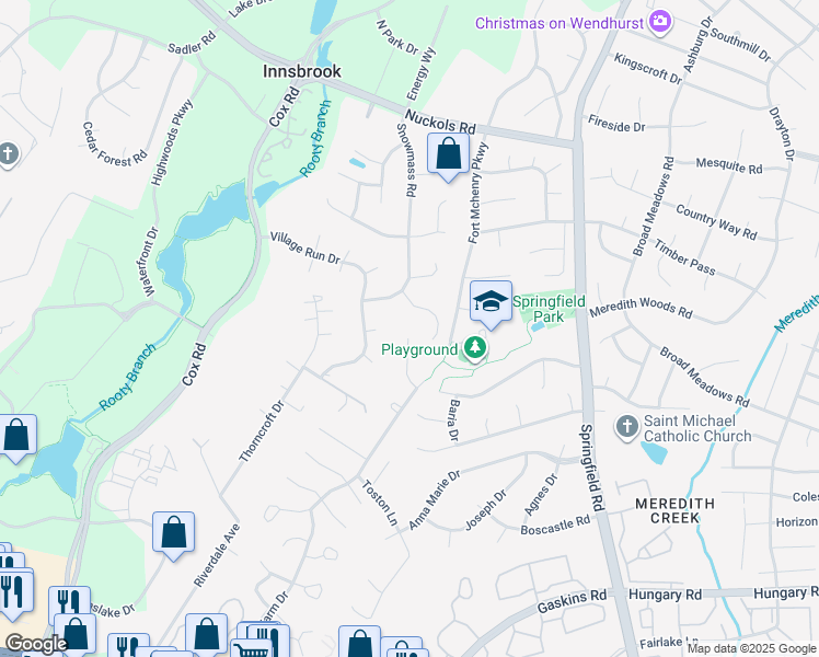 map of restaurants, bars, coffee shops, grocery stores, and more near 10800 Sugar Court in Glen Allen
