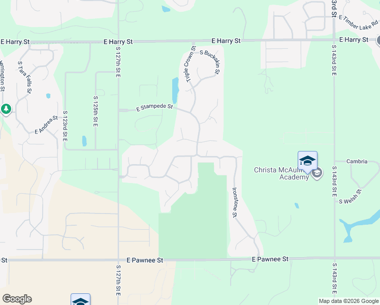 map of restaurants, bars, coffee shops, grocery stores, and more near 13306 East Mount Vernon Road in Wichita