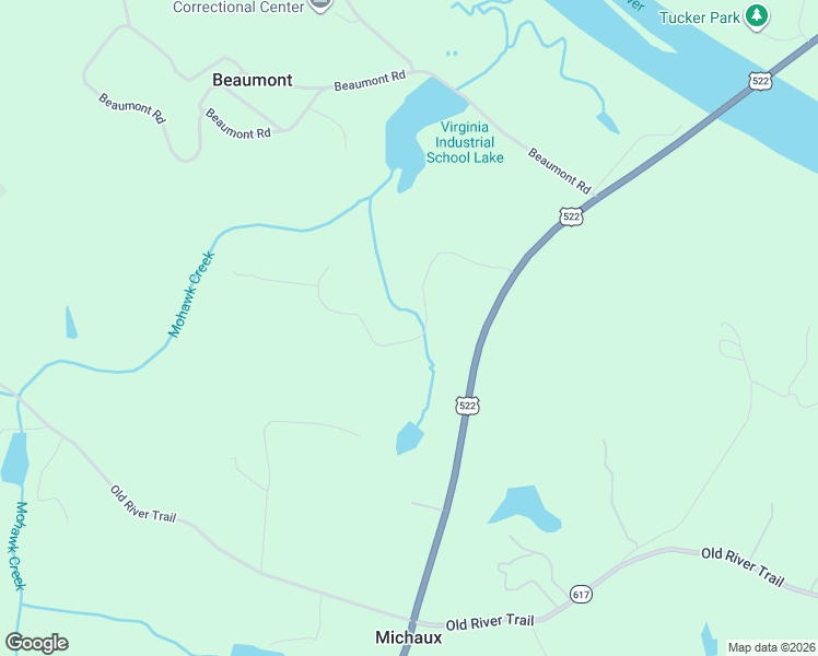 map of restaurants, bars, coffee shops, grocery stores, and more near 3640 Michaux Mill Drive in Powhatan