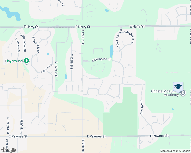 map of restaurants, bars, coffee shops, grocery stores, and more near 12834 East Cherry Creek Court in Wichita