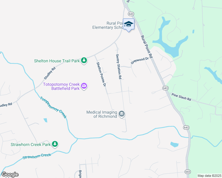 map of restaurants, bars, coffee shops, grocery stores, and more near 9260 Shelton Pointe Drive in Mechanicsville