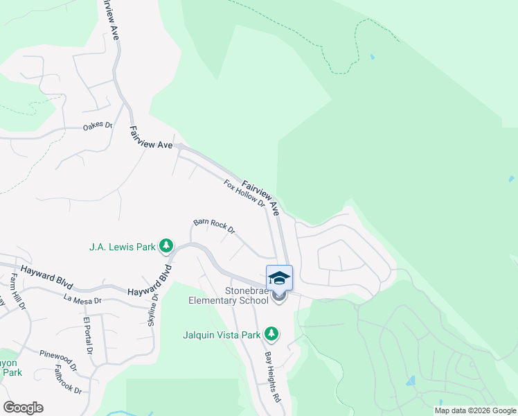 map of restaurants, bars, coffee shops, grocery stores, and more near 28475 Fox Hollow Drive in Hayward