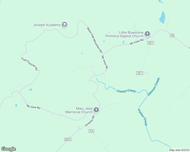 map of restaurants, bars, coffee shops, grocery stores, and more near Mountain View Road in White Oak