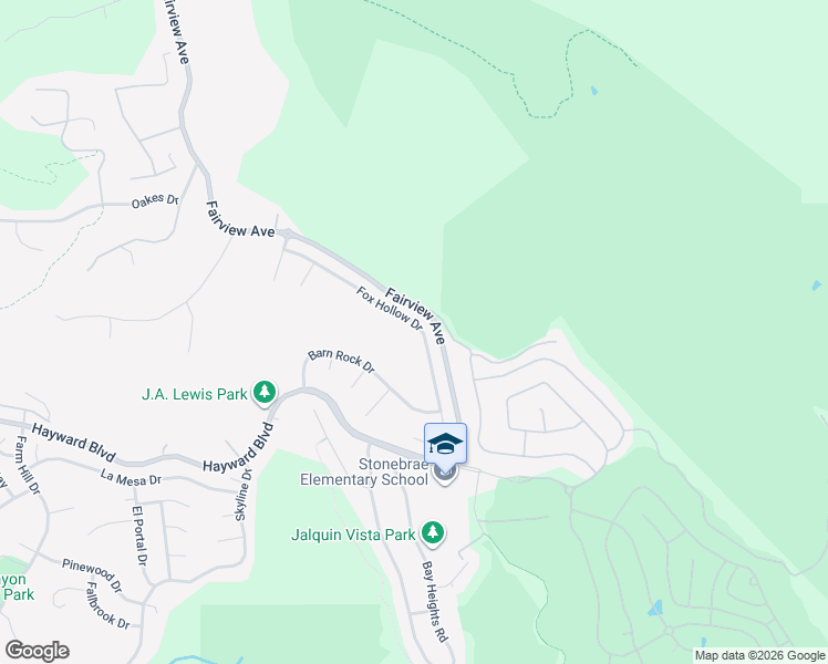 map of restaurants, bars, coffee shops, grocery stores, and more near 28475 Fox Hollow Drive in Hayward