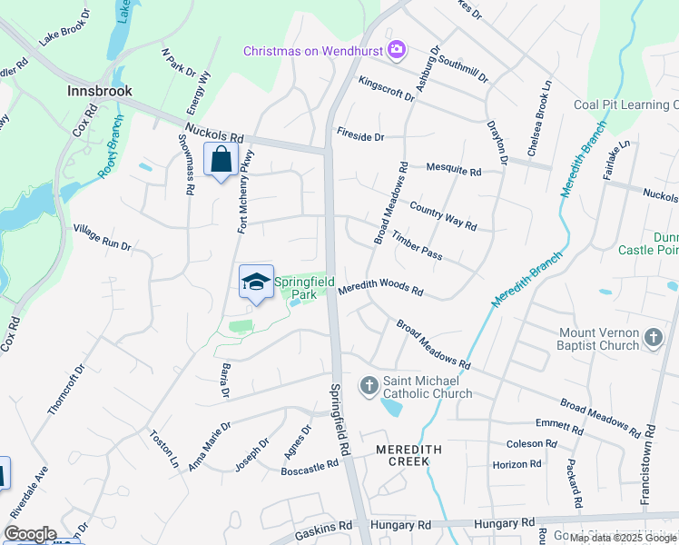 map of restaurants, bars, coffee shops, grocery stores, and more near 9605 Meredith Woods Court in Glen Allen