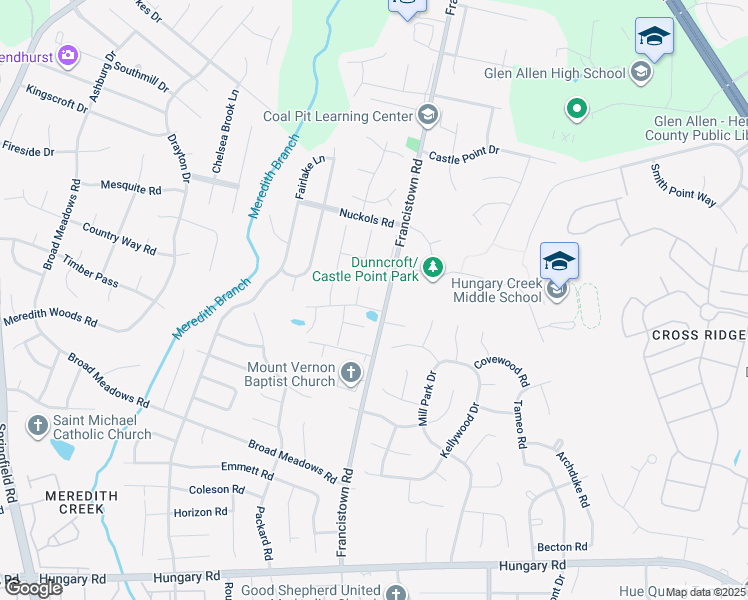 map of restaurants, bars, coffee shops, grocery stores, and more near 9104 Olde Mill Pond Drive in Glen Allen