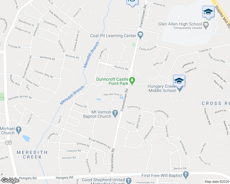 map of restaurants, bars, coffee shops, grocery stores, and more near 4900 Lofton Drive in Glen Allen