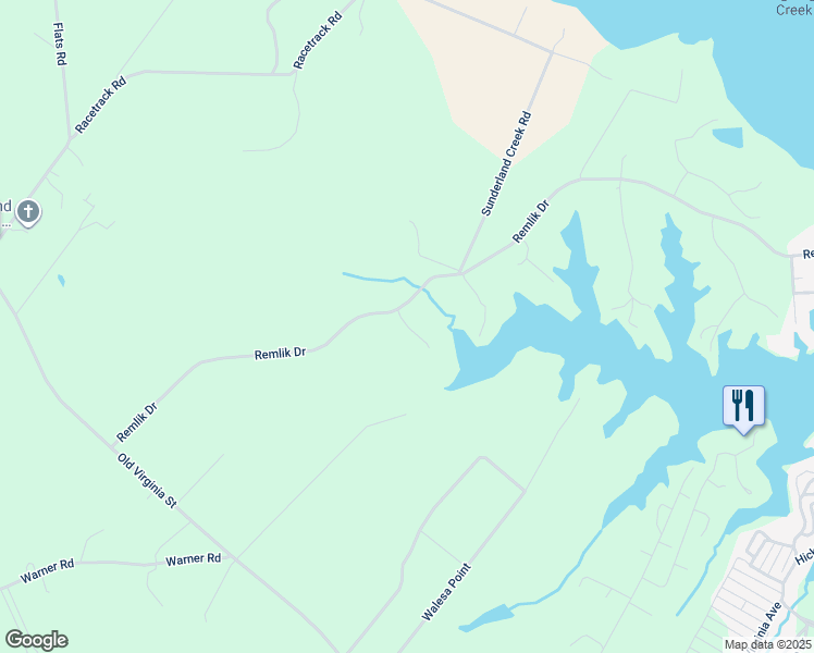 map of restaurants, bars, coffee shops, grocery stores, and more near 8 Robinson Creek Terrace in Urbanna