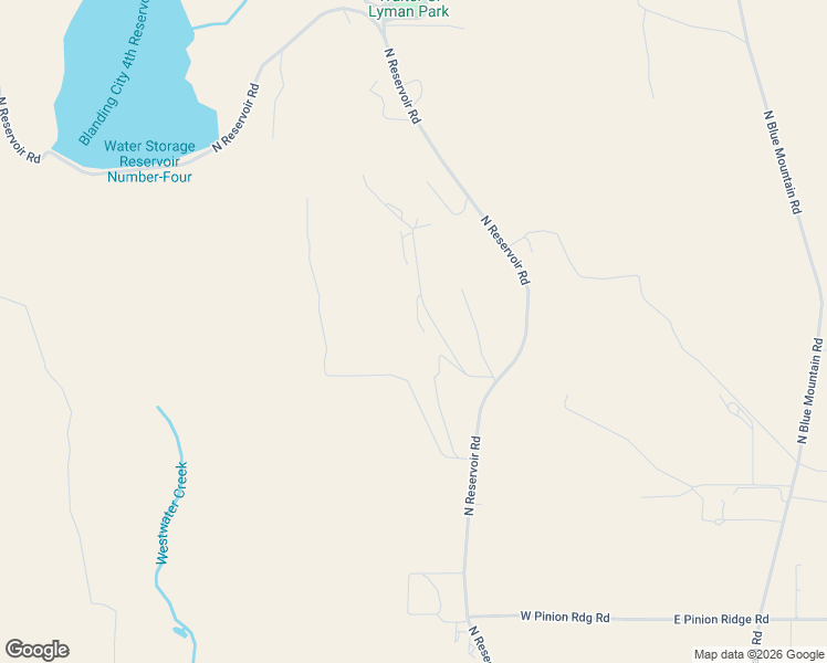 map of restaurants, bars, coffee shops, grocery stores, and more near 2333 North Juniper Drive in Blanding