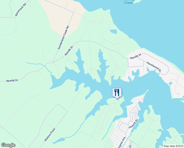 map of restaurants, bars, coffee shops, grocery stores, and more near 260 Cedar Pointe Drive in Urbanna