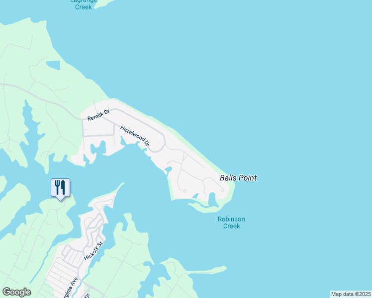 map of restaurants, bars, coffee shops, grocery stores, and more near 2293 Remlik Drive in Urbanna