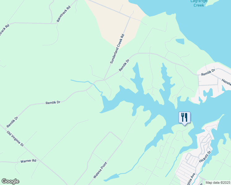 map of restaurants, bars, coffee shops, grocery stores, and more near 85 Harbor Landing Court in Urbanna