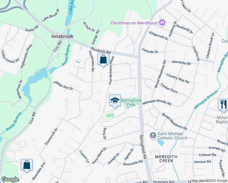 map of restaurants, bars, coffee shops, grocery stores, and more near 10720 Shadyford Lane in Glen Allen