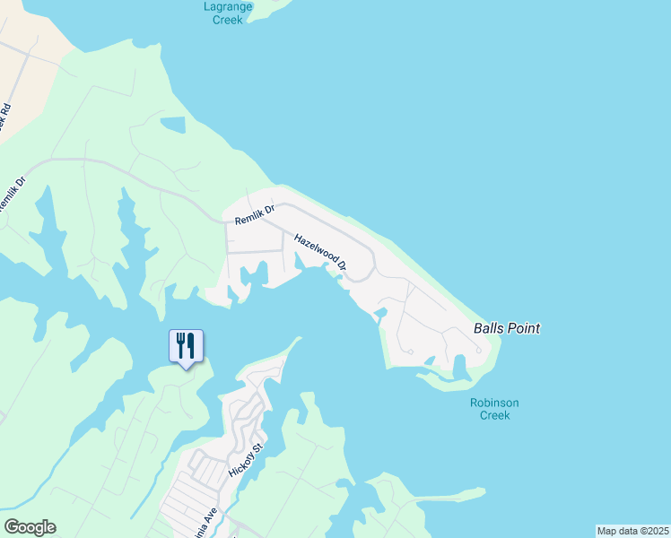 map of restaurants, bars, coffee shops, grocery stores, and more near 133 Hazelwood Dr in Urbanna