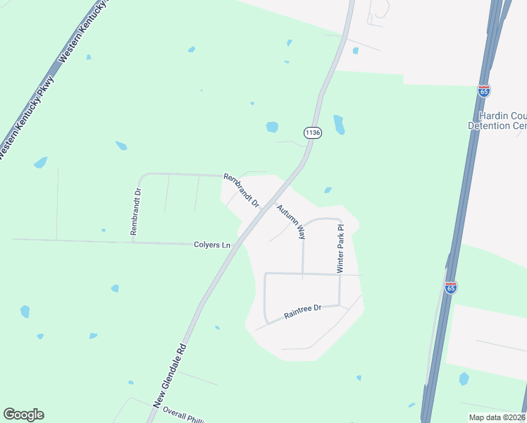 map of restaurants, bars, coffee shops, grocery stores, and more near 2114 New Glendale Road in Elizabethtown