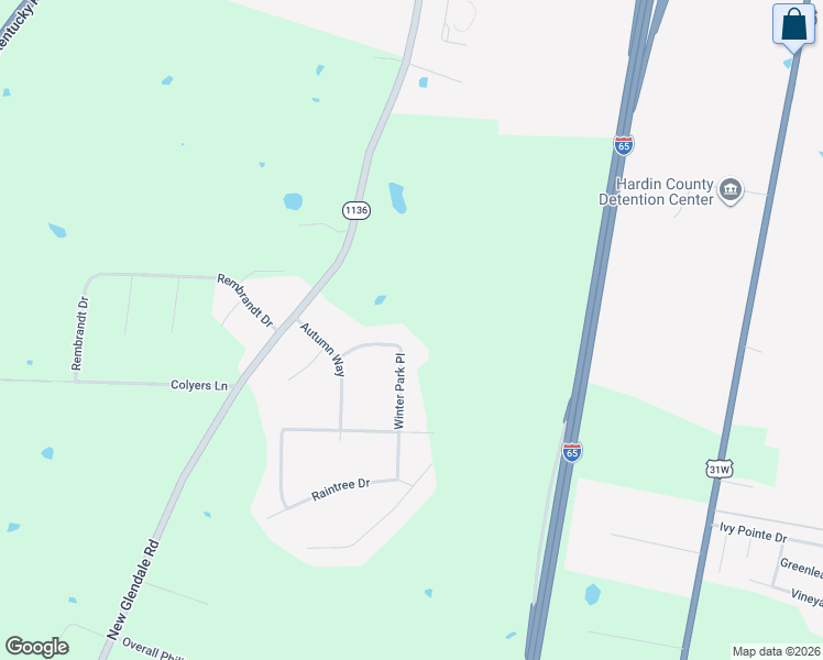 map of restaurants, bars, coffee shops, grocery stores, and more near 113 Winter Park Place in Elizabethtown