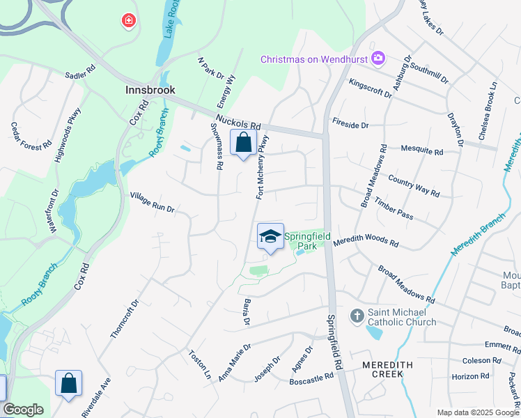 map of restaurants, bars, coffee shops, grocery stores, and more near 4419 Fort Mchenry Parkway in Glen Allen