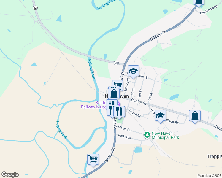 map of restaurants, bars, coffee shops, grocery stores, and more near 290-298 West Center Street in New Haven