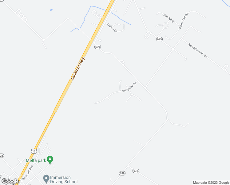 map of restaurants, bars, coffee shops, grocery stores, and more near 20226 Sunnyside Drive in Melfa