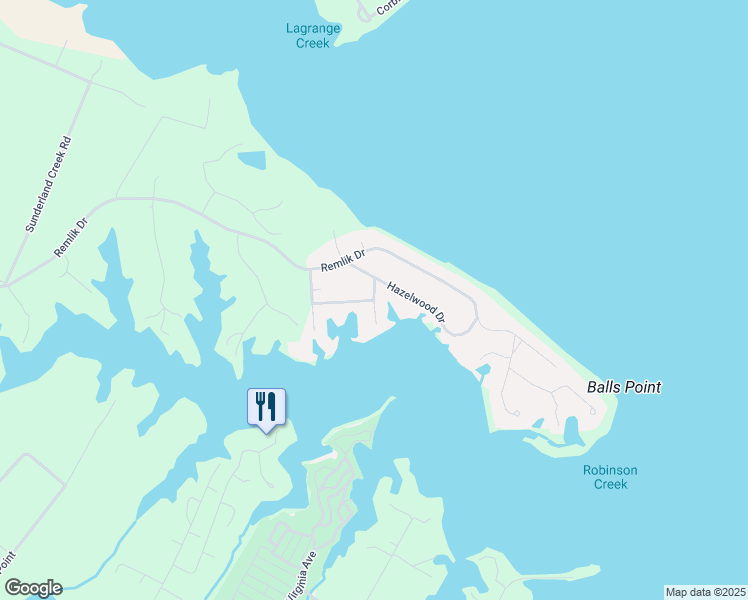 map of restaurants, bars, coffee shops, grocery stores, and more near Peach Tree Lane in Middlesex County