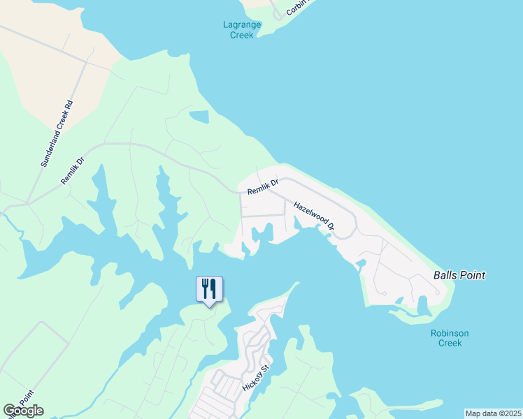 map of restaurants, bars, coffee shops, grocery stores, and more near 71 Apple Blossom Lane in Urbanna