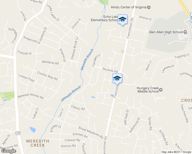 map of restaurants, bars, coffee shops, grocery stores, and more near 5122 Reids Pointe Road in Glen Allen