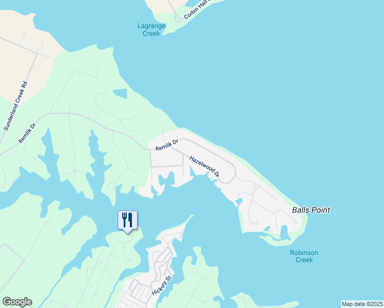 map of restaurants, bars, coffee shops, grocery stores, and more near 274 Hazelwood Drive in Urbanna