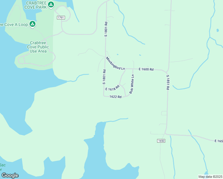 map of restaurants, bars, coffee shops, grocery stores, and more near East 1618 Road in Cedar County
