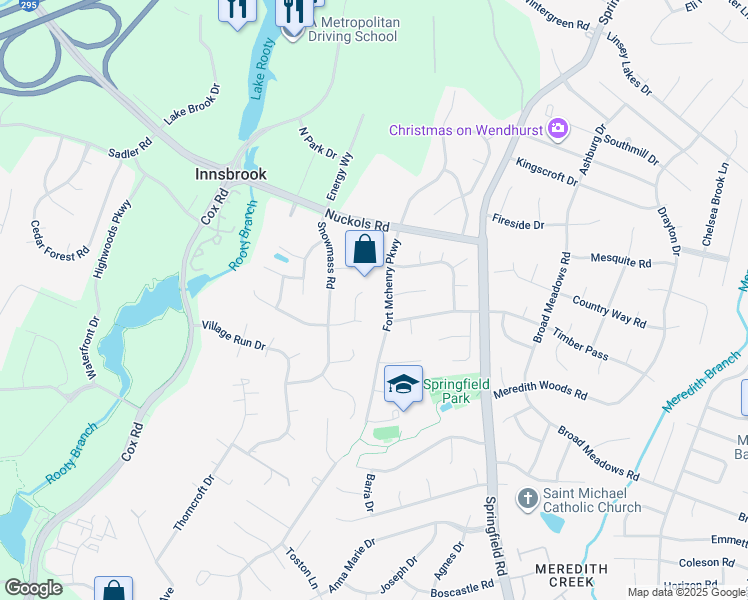 map of restaurants, bars, coffee shops, grocery stores, and more near 4723 Squaw Valley Court in Glen Allen