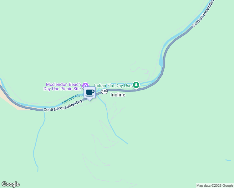 map of restaurants, bars, coffee shops, grocery stores, and more near 10008 Yosemite All Year 140 Highway in El Portal