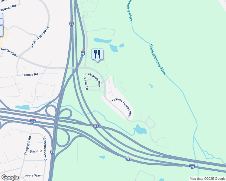 map of restaurants, bars, coffee shops, grocery stores, and more near 7817 Villa Place in Glen Allen
